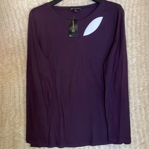 INC long sleeve cut-out top